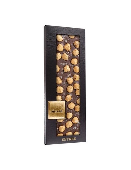 chocoMe Chocolate con Leche 43% con Sal Maldon y Avellana de Piemonte