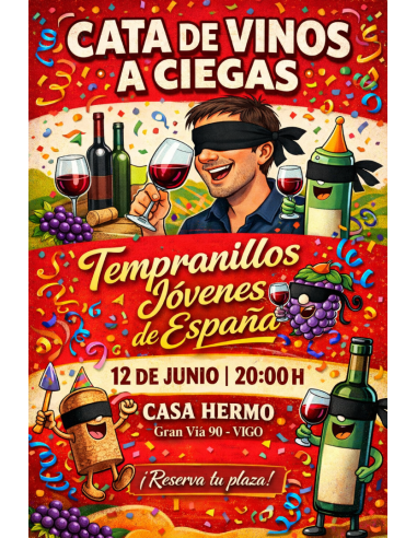 Cata Junio: Tempranillos Jóvenes de España - A CIEGAS