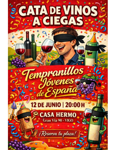 Cata Junio: Tempranillos Jóvenes de España - A CIEGAS