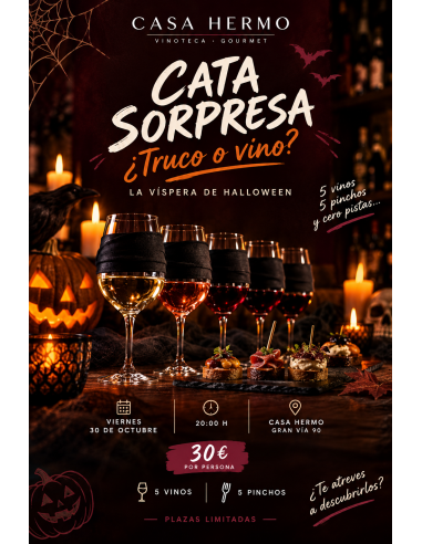 Cata 30 Octubre: 5 vinos de miedo