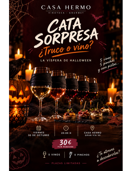 Cata 30 Octubre: 5 vinos de miedo