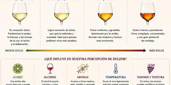 Los niveles de dulzor del vino: de los vinos secos a los grandes vinos dulces